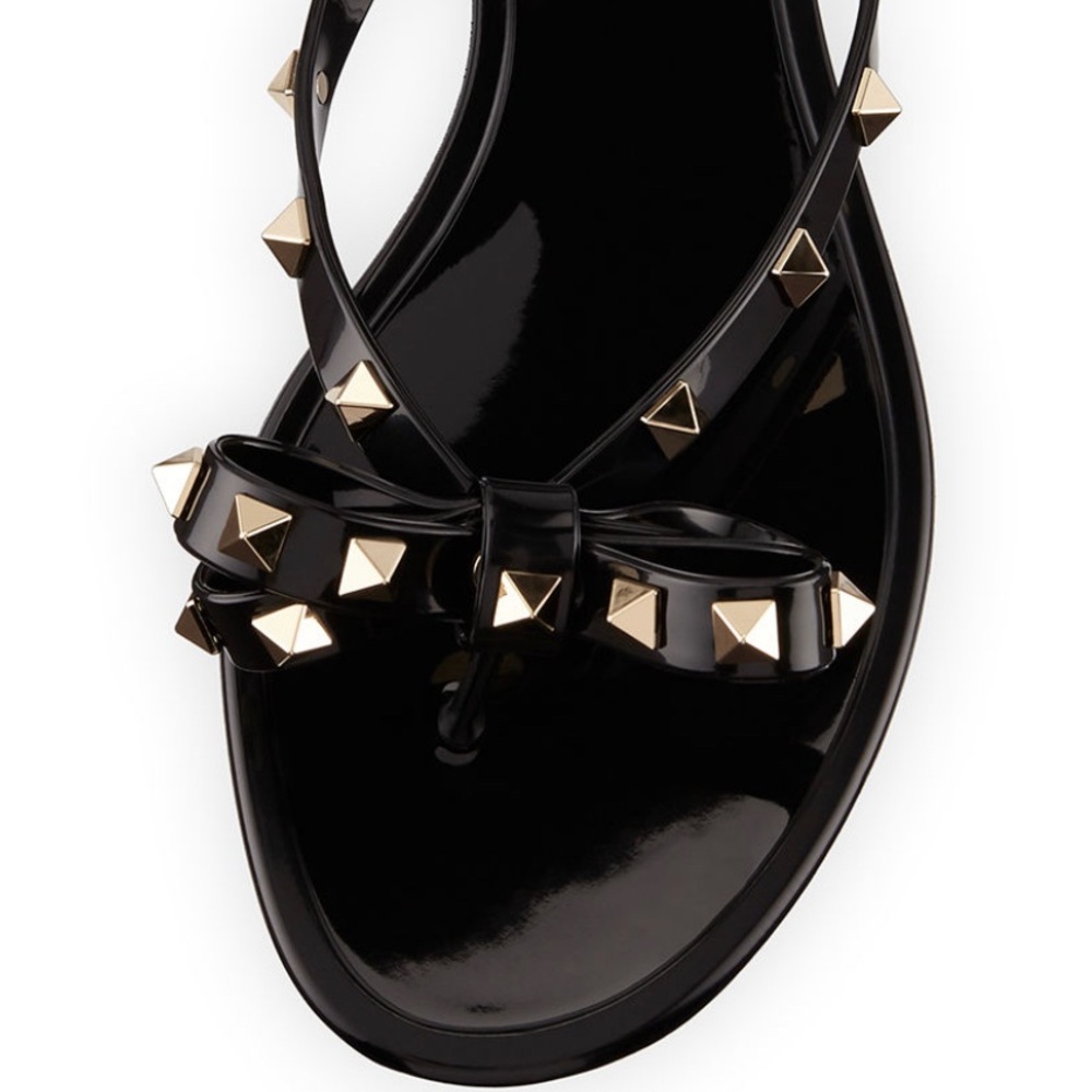 Valentino Garavani Rockstud PVC Flat Thong Sandals